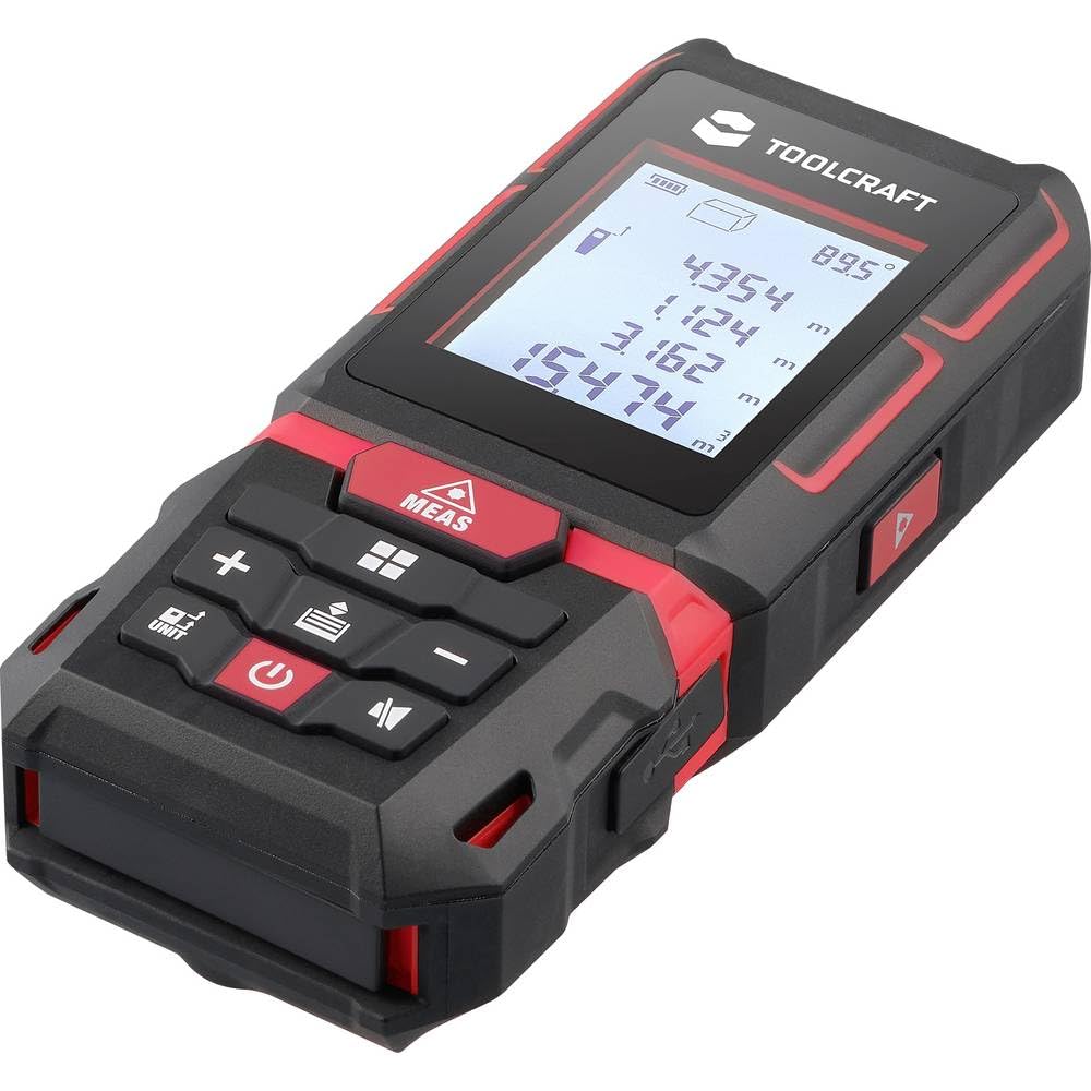 TOOLCRAFT Laser-Entfernungsmesser Li-Ionen Batterie Rechargeable 60m