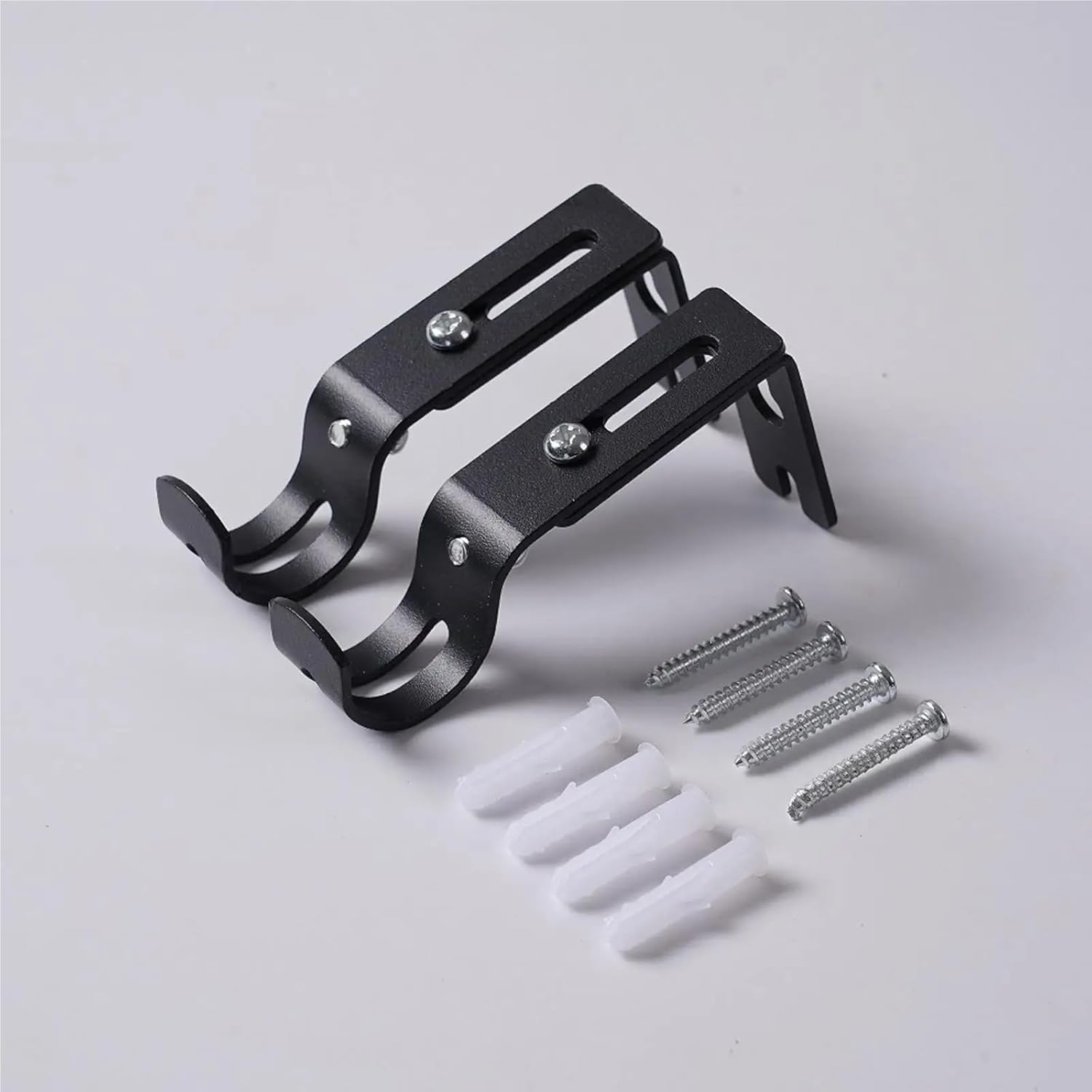 Closet Rod Brackets 10Pcs Curtain Rod Holder Portable Rod Bracket Curtain Rod Support Hanger for 1inch for Closet Bathroom(White)