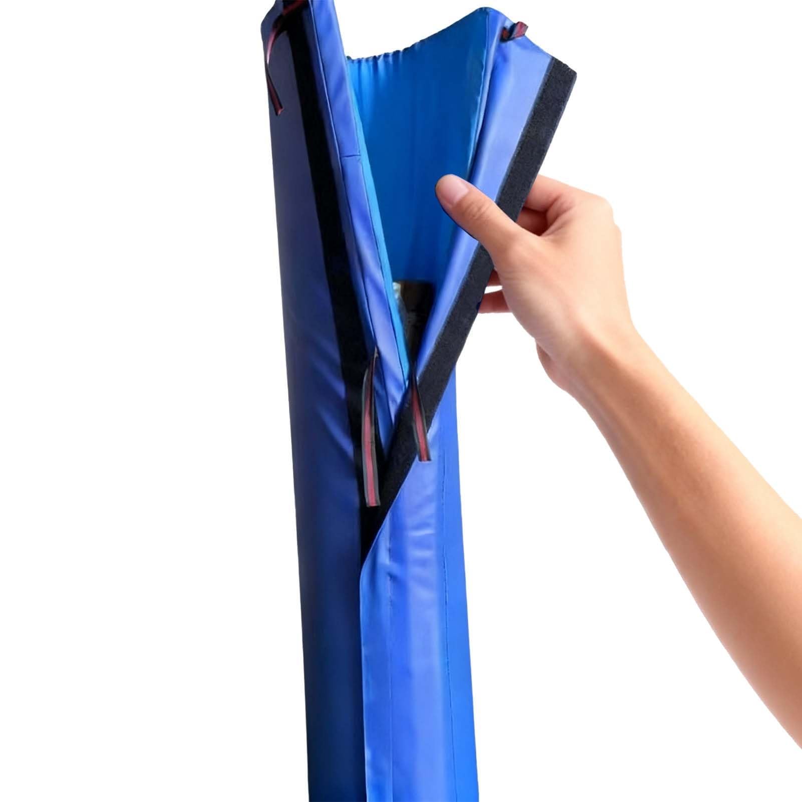Protège poteau basket imperméable 183 cm avec mousse anti-collision bleue - 8