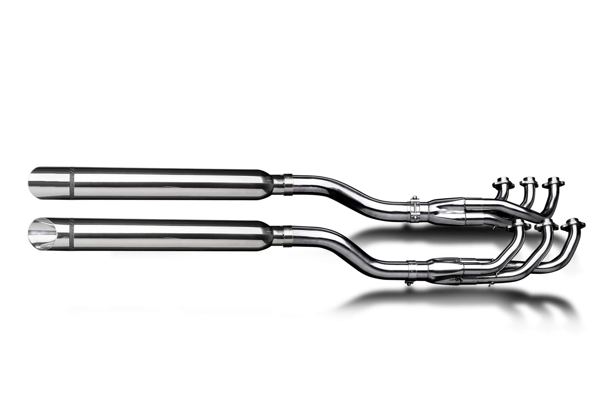 Delkevic Full 6-2 compatible with Honda Valkyrie F6C GL1500C 21" Slash Cut Tip Stainless Round Muffl