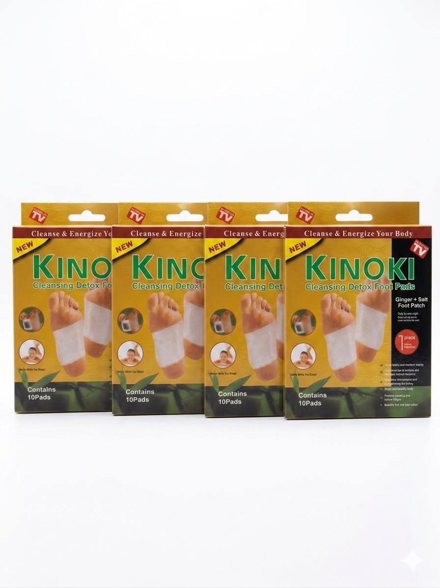 Kinoki Foot Care Patches with Ginger & Salt | Adhesive Overnight Foot Pads for Daily Foot Care, Relaxation & Comfort | Easy to Apply Wellness Foot Patch for Men & Women (4 Pcs)-image-5