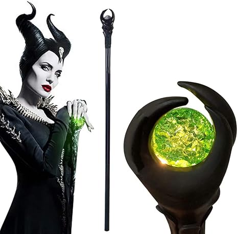 Flylife 51inch Deluxe Maleficent Staff with Green Light Orb