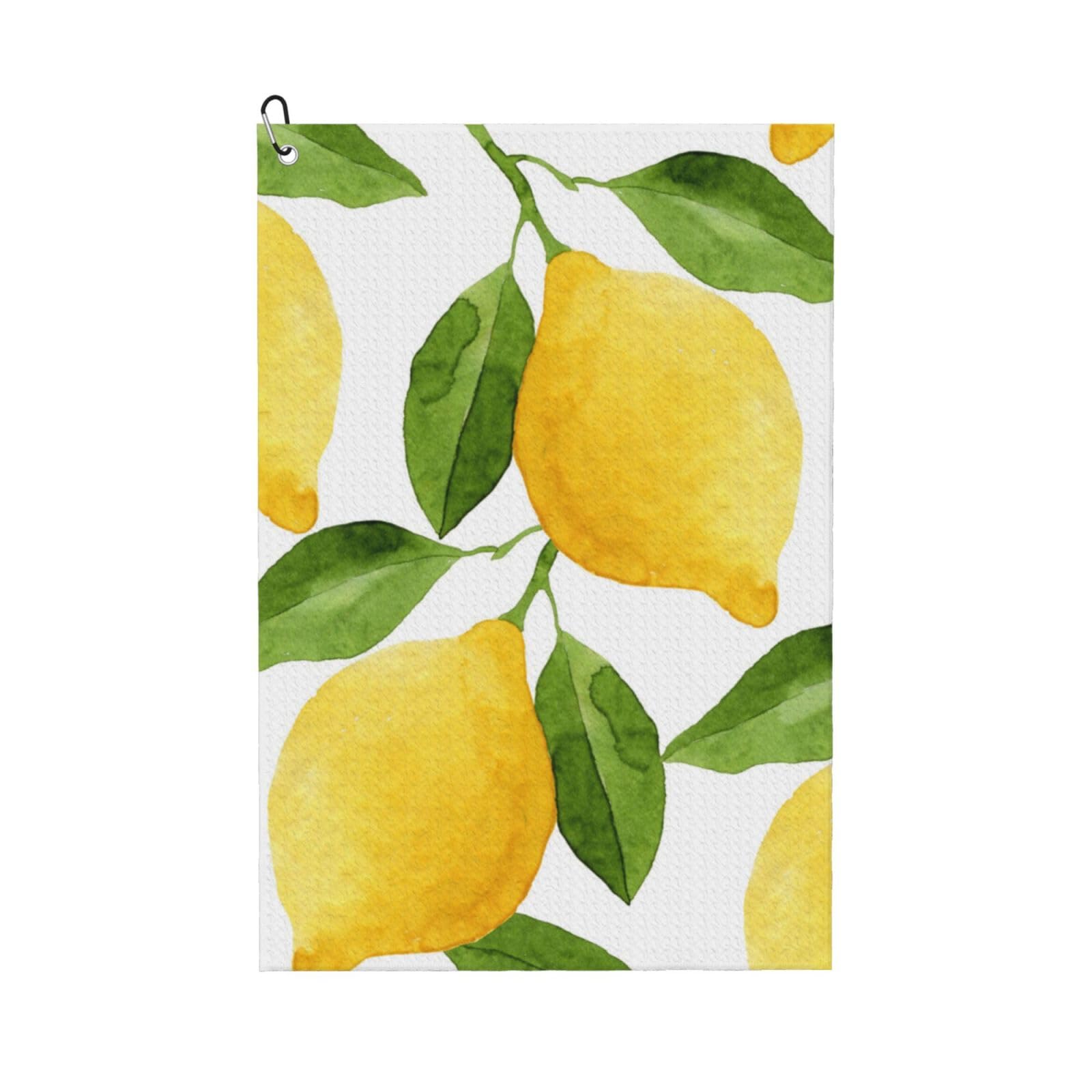 Hnnkloy Lemon Leaf, 16x24 in Portable Waffle Golf Towels with Carabiner Clip for Golf Bag