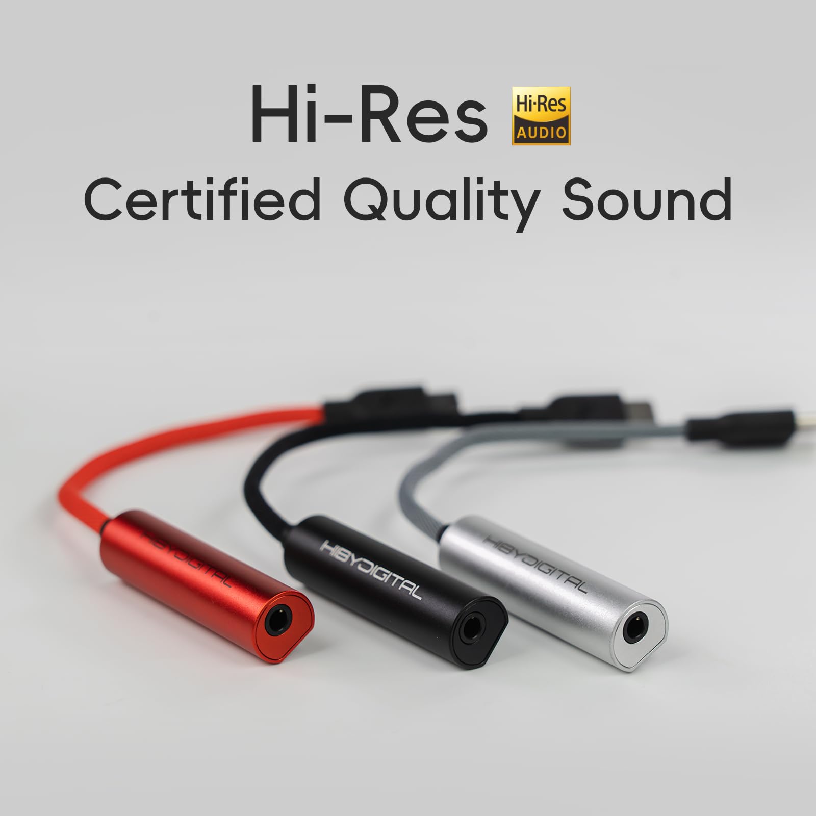 HiByDigital D1 USB C DAC 32bit/384KHz USB C to 3.5mm Audio Adapter Dongle HiFi Headphone Amplifier for Android/iOS/Windows/Mac