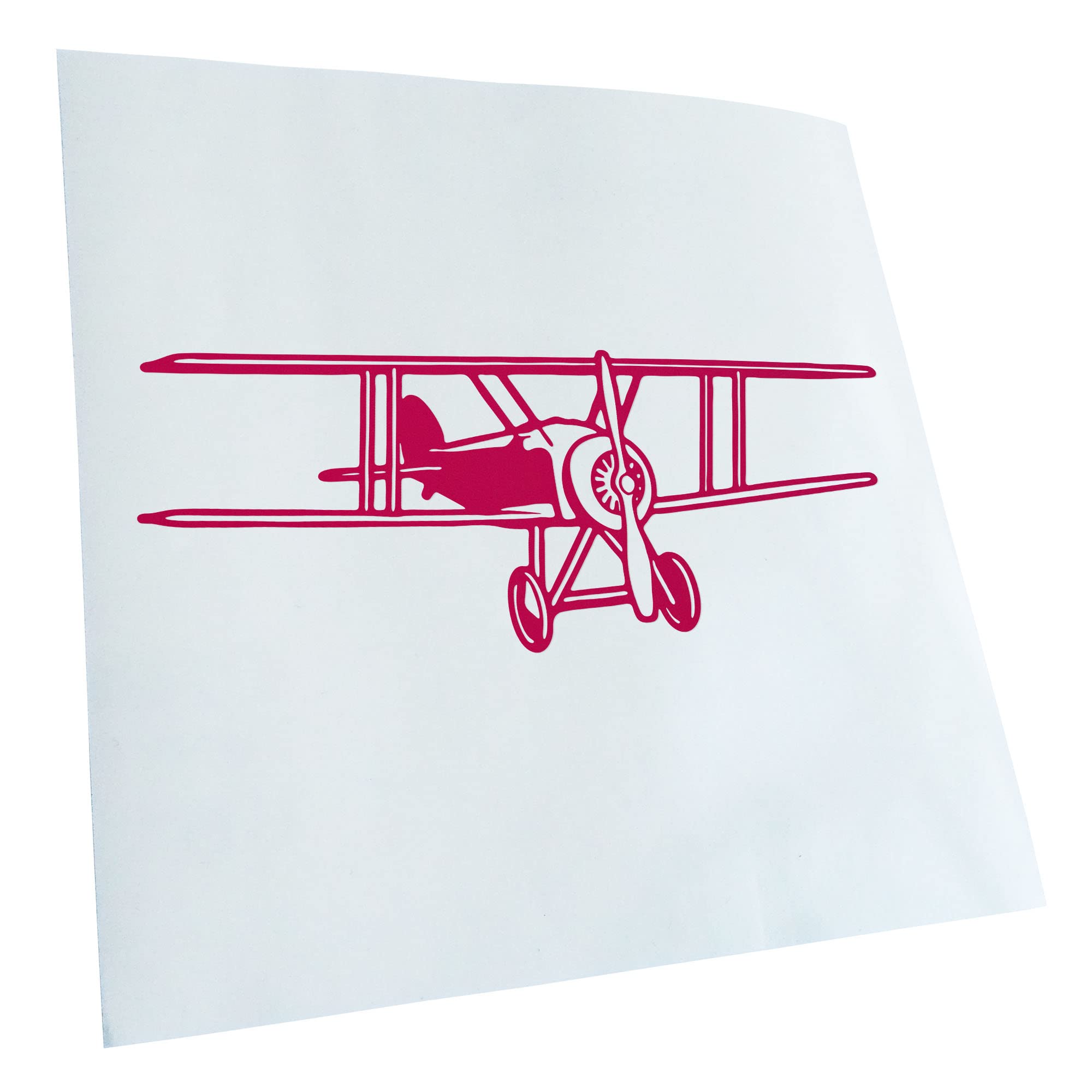 Kiwistar - Car Sticker - Pink - 30 x 12 cm Double Decker Aeroplane Sticker for Car, Laptop, Bicycle, Truck, Motorcycle, Multicoloured JDM Decal Racing