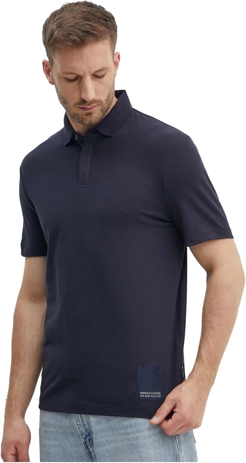 Armani Exchange Men's Limited Edition Milano Edition Regular Fit Patch Logo Polo
