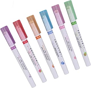 Curve Textmarker-Set, Farbige Kurvenstifte, Ergonomische 6-Farben-Kurvenstifte, Textmarker Für Kunst, Büro, Schulbedarf Zu...
