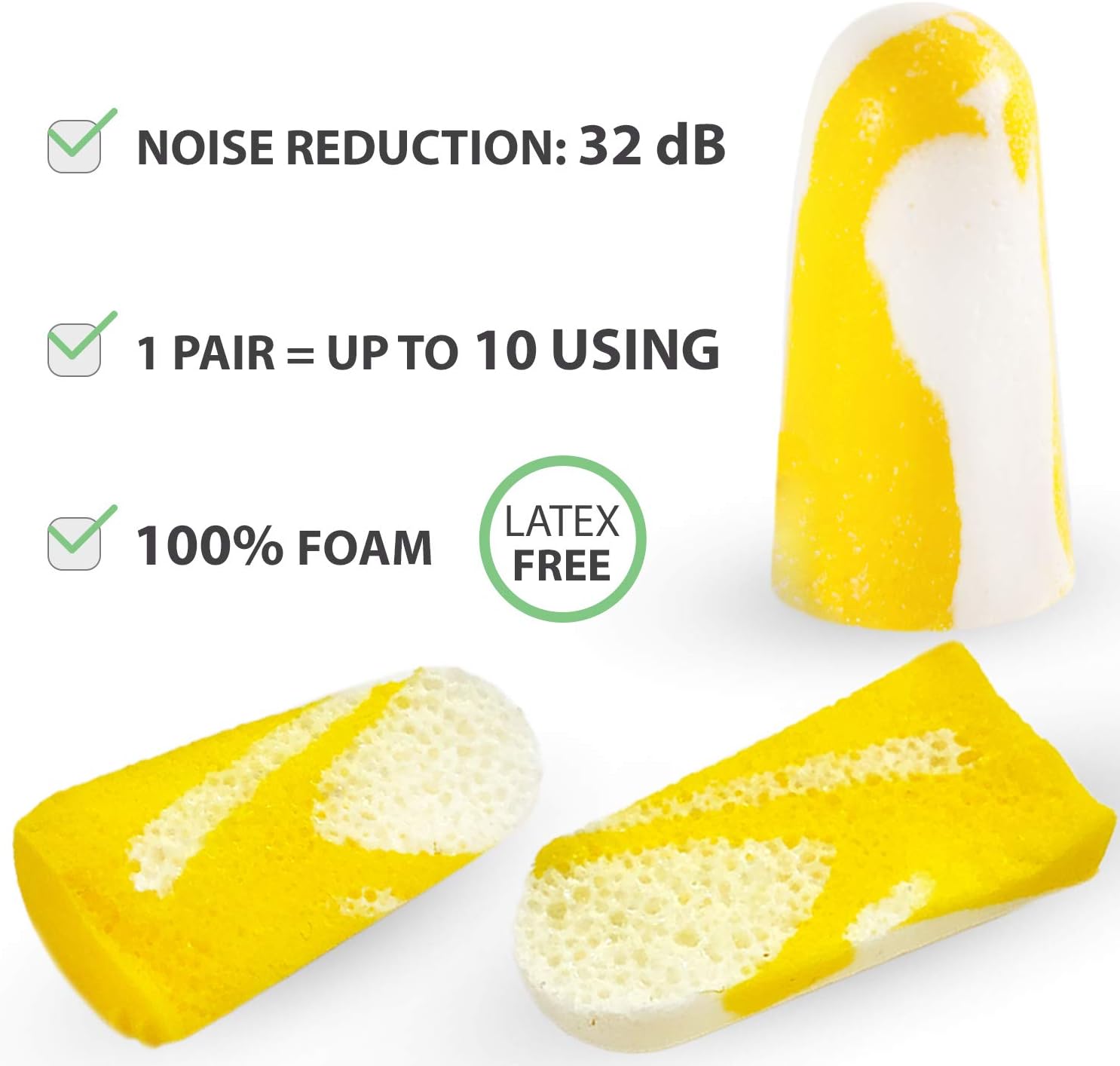 Up To 50% OFF PQ Small Ear Plugs for Sleep - 40 Small Foam Earplugs for Sleeping for Small Ear Canals! Noise Cancelling 32 dB, Sound Blocking, Premium Soft Earplugs for Women and Men, Ear Plugs to Block Snoring