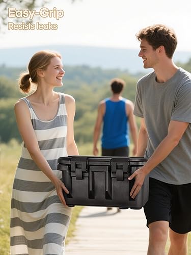 Miniatura 8 de Calentadores de alimentos para catering, 36 cuartos de galón LLDPE de carga superior aislados, con 3 bandejas de grado alimenticio, hebillas de