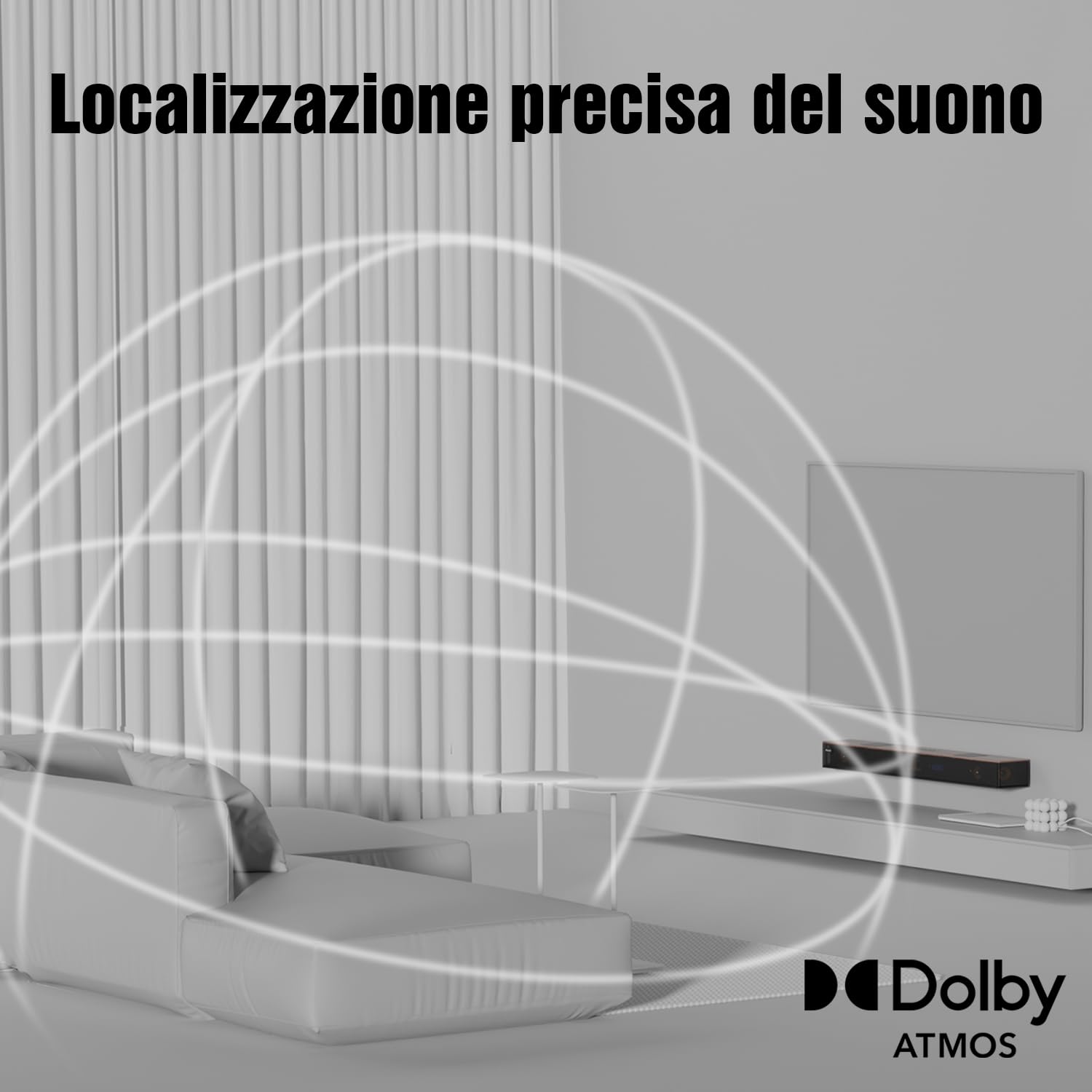 Hiwill 5.2.2 Canali Dolby Atmos Wood Sound Bar, Sound Bar All-in-One per Smart TV con Doppio Subwoofer Integrato, Sistema Audio Surround da 400 W per Altoparlanti TV, WoNoble A502