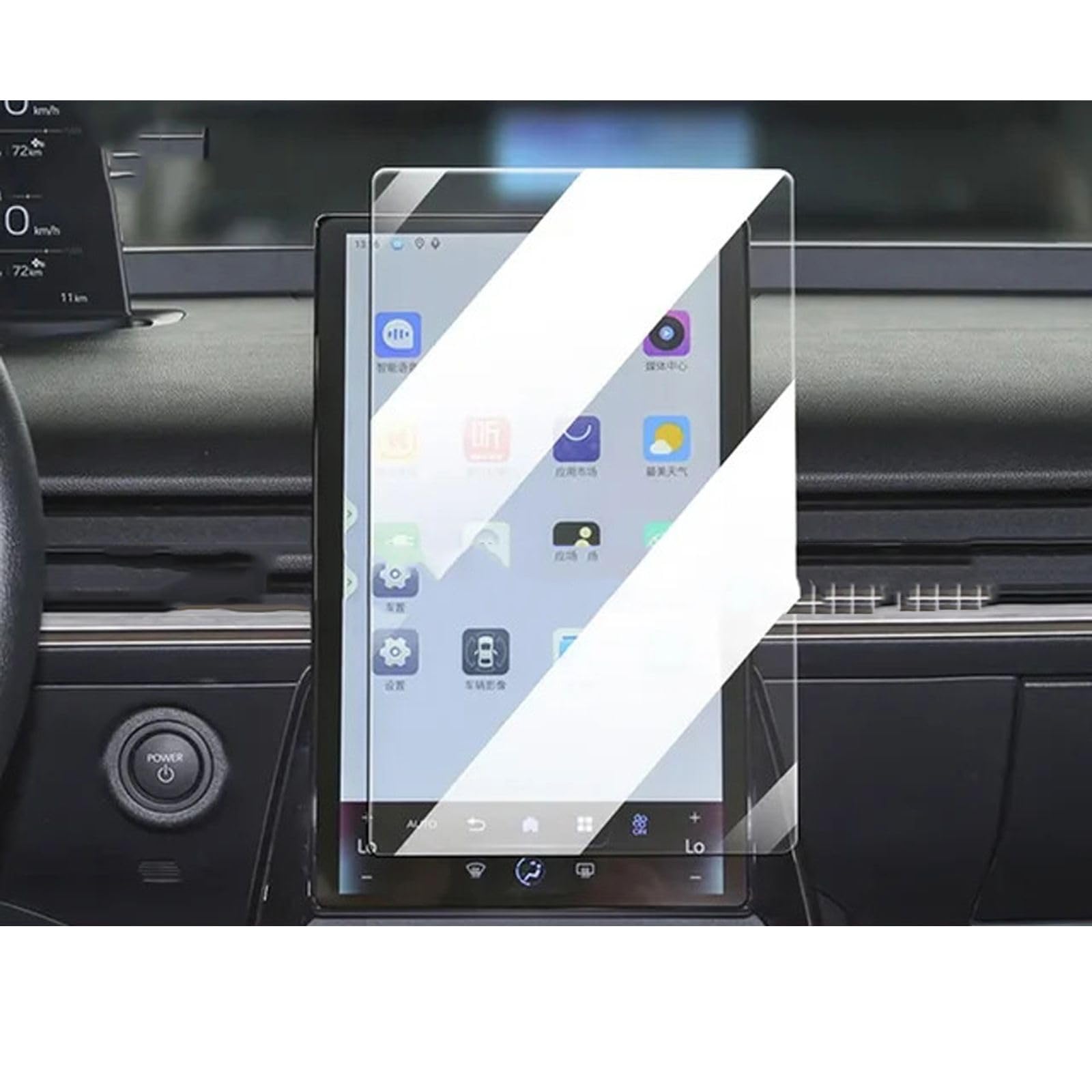 Konsola wnętrza samochodu Radio wyświetlacz LCD ekran szkło hartowane, do Toyota BZ3 2023-2024 akcesoria samochodowe