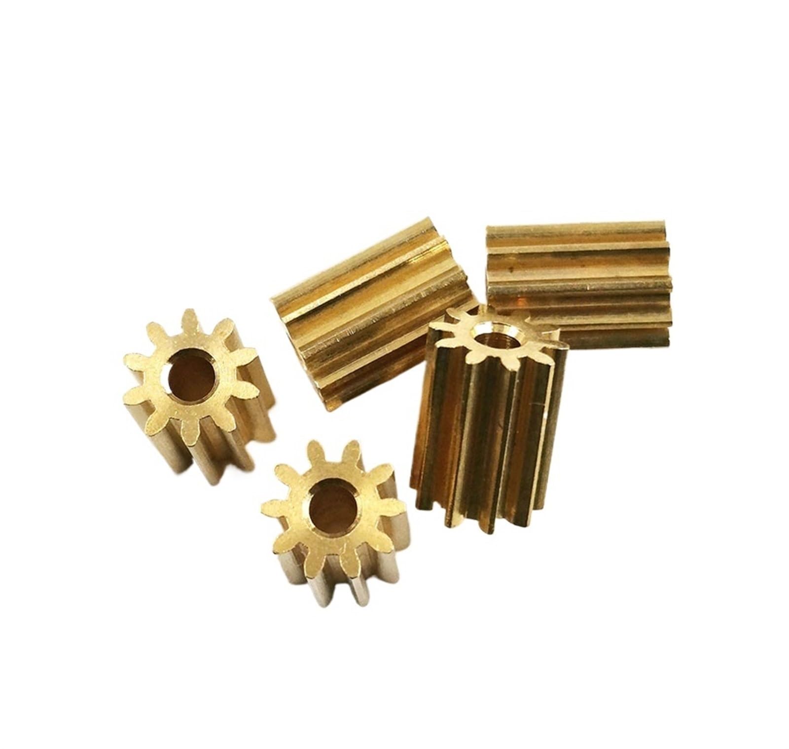 Bevel Gear Pinion Hardware Mechanical 5pcs 102A 0.5M Copper Pinion Teeth Width 8mm 10T Diameter 6mm Motor Gear for 2mm Shaft