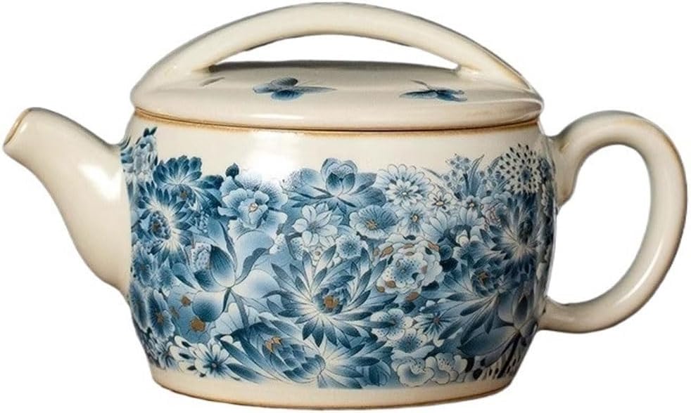 Ceramic Teapot Tea Maker Kung Fu Tea Set Teapot Tea Brewing Home Flower Teapot Retro Tea Kettle Tea Pot Ceramic