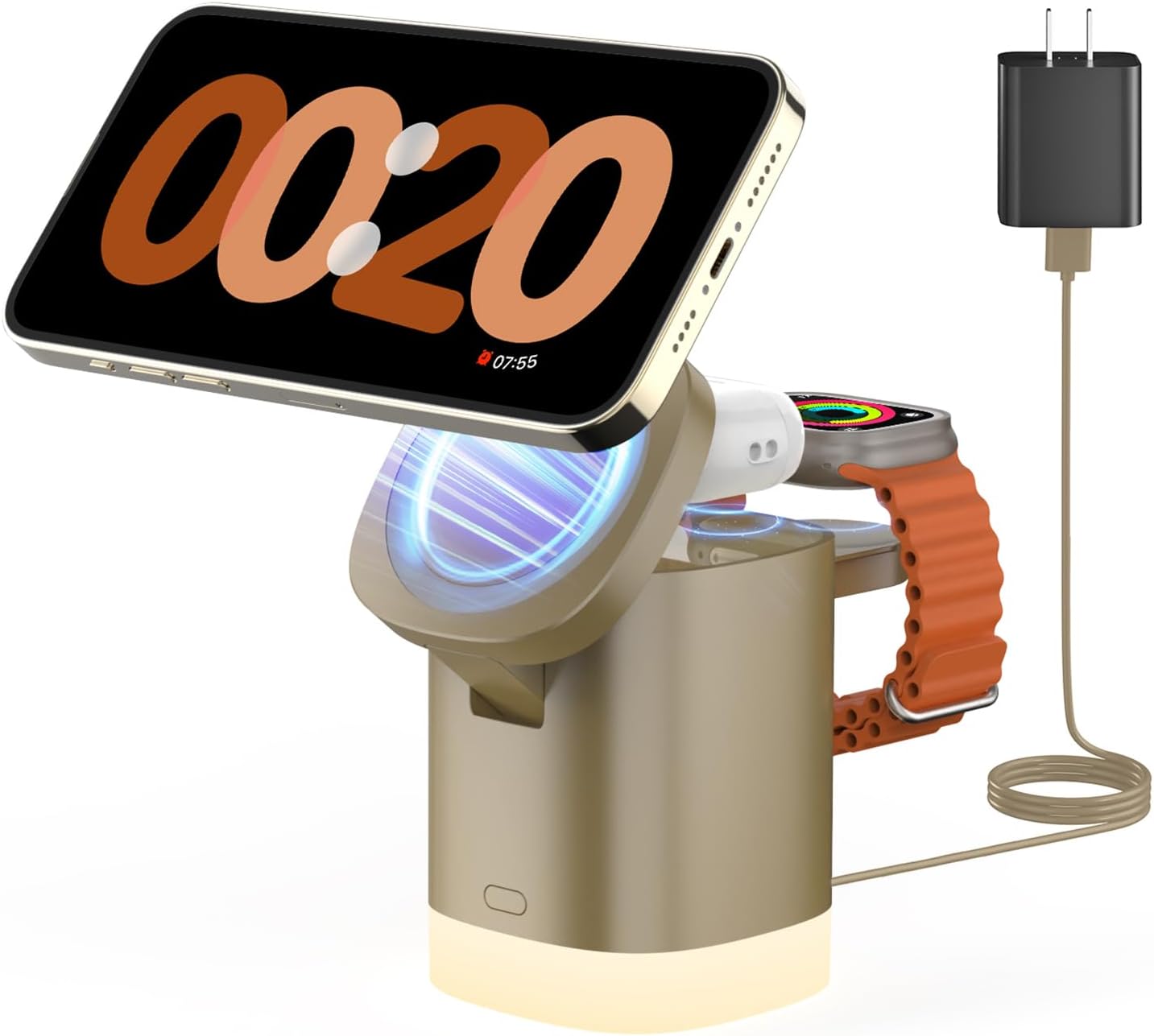 JoyGeek 3in1 Charger Stand for Magsafe Foldable Wireless