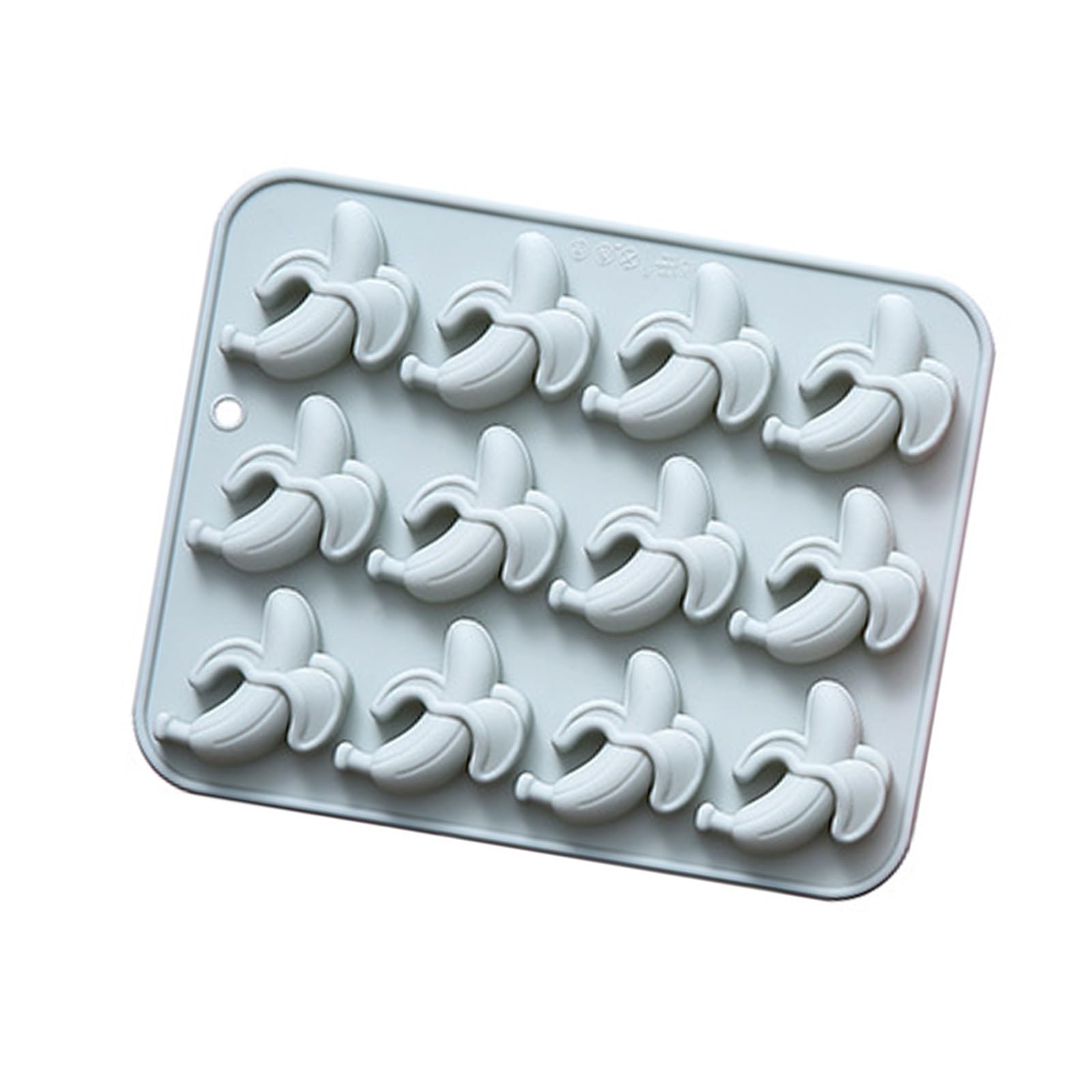 Kalttoy Blue 12-Cavity Banana Silicone Mold For Baking Banana Shape Silicone Candy