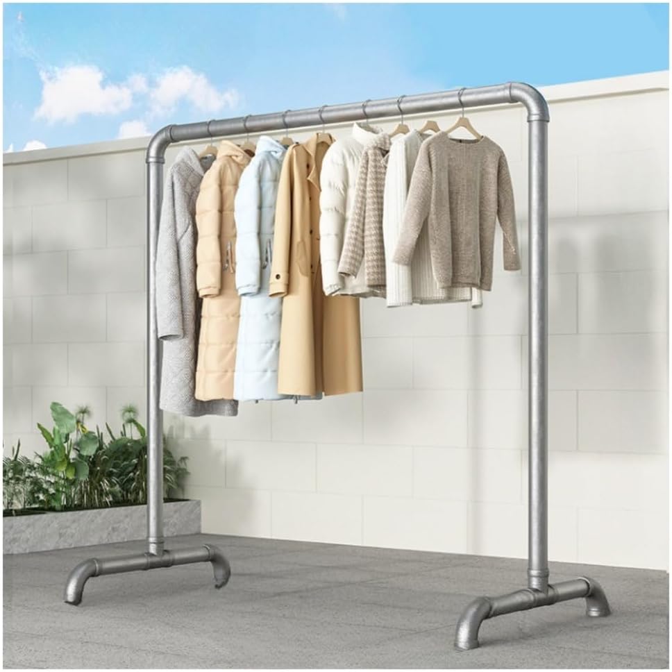 【Zixui】パイプハンガー ハンガーラック ステンレス 金属材料 物干し台 屋内屋外両用 洋服ラック 多機能 耐荷重 150kg