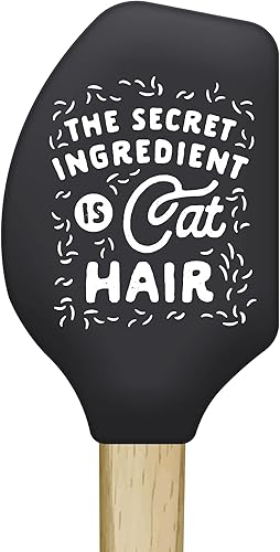 Miniatura 2 de Lindas espátulas saludables divertidas y tontas para cocinar y hornear, espátula raspadora de silicona divertida sarcástica para gatos novedosos