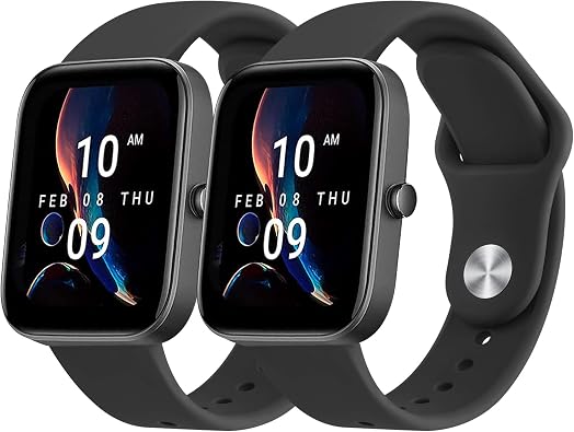 2 PACK Bands for Amazfit Bip 3 / Bip 3 Pro / Bip U Pro / Bip / Bip Lite / Bip S / Bip S lite / Bip U, Amazfit Active 2, 20mm Quick Release Soft Silicone Sport Replacement Watch Strap for Amazfit GTR Mini / GTR 42mm / GTS 4 / GTS 4 Mini / GTS 3 / GTS 2 / GTS 2e / GTS 2 mini / GTS Smart Watch Women Men
