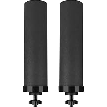 2PCS Water Filters Compatible with Berkey Gravity Purification Systems BB9, 0.1 m Accuracy Ceramic Filter Cartridge for Travel, Big, Royal, Imperial, Crown, Light Series