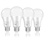 PARTPHONER A19 LED Light Bulb, 100 Watt Equivalent LED Bulbs, 13W Daylight White 5000K, 1500LM, E26 Standard Base Non-Dimmable White LED Light Bulb, CRI 85+, 4-Pack