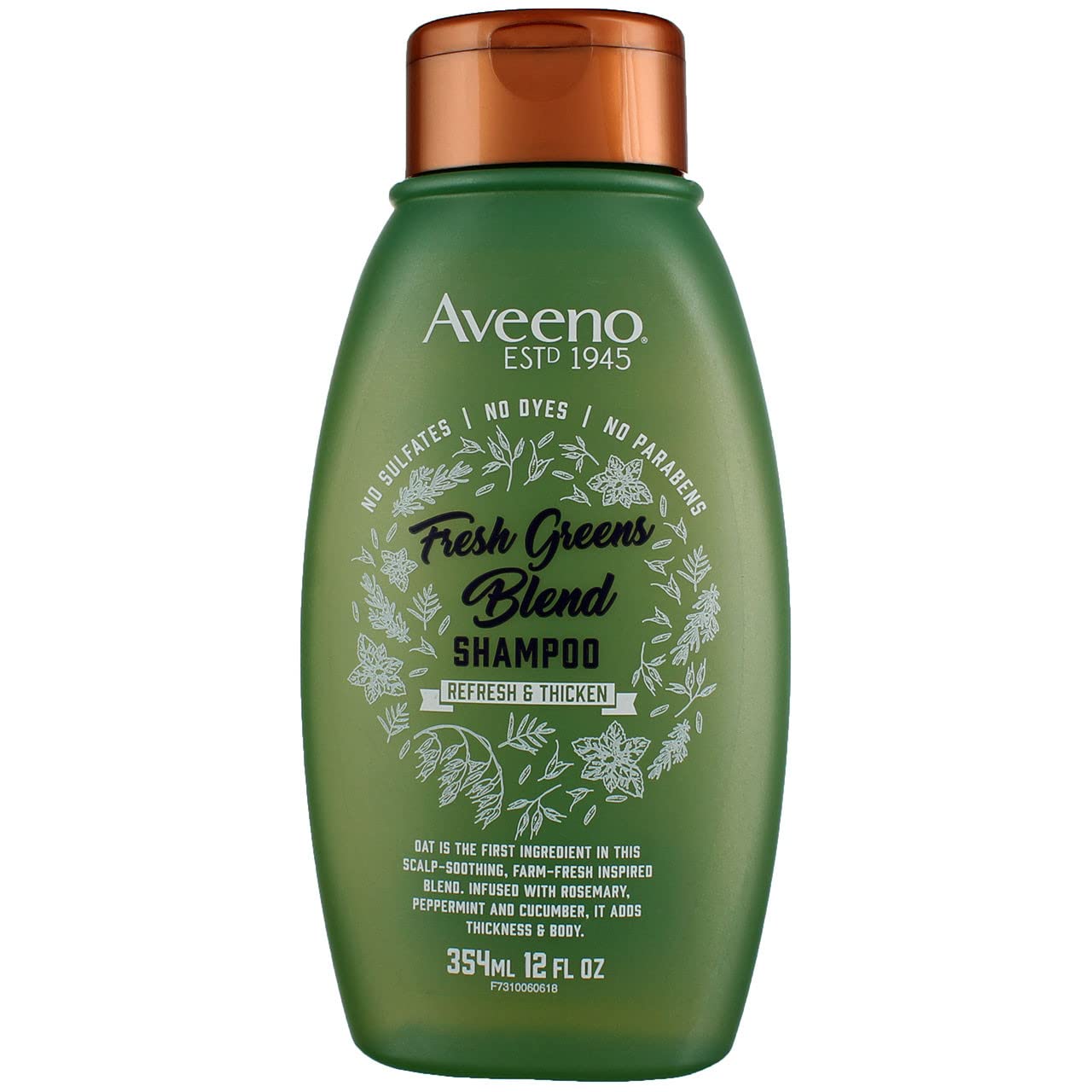 Shampoo Fresh Greens Blend 12 Ounce (Thicken) (354ml) (3 Pack)