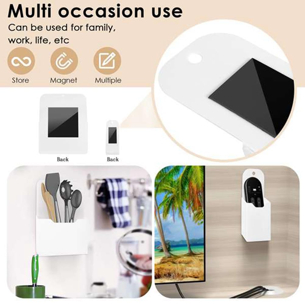 AWAOVV 1Set Magnetic Storage Box Whiteboard Pencil Holders School Supplies, Organizer for Fridge Whiteboard, Magnetic Surface - Image 2