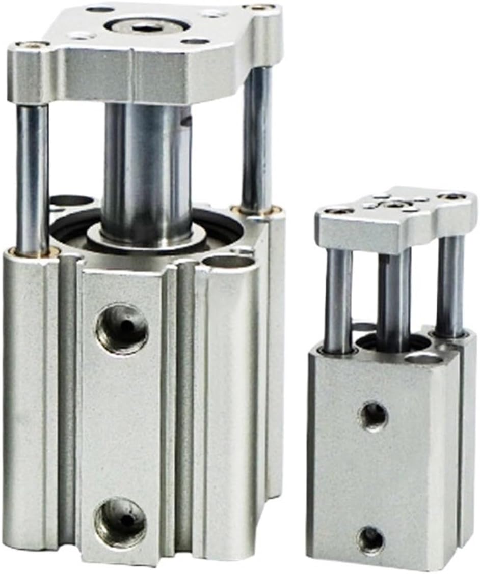 1pcs air Cylinder CQMB/CDQMB bore 50mm Double Acting Compact Rod Guide Pneumatic ram Stroke 5/10/15/20/25/30mm(CQMB50-5D) image 4