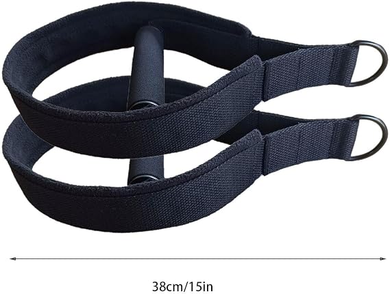 Double Pilates Straps - 2 Pcs D Ring Reformer Straps, Adjustable Exercise Loops, Yoga Wrist Cuff, Ankle Binding Belt | Gym Home Cadillac Barre And Stretching Workout