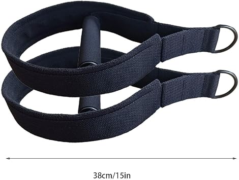 Double Pilates Straps - 2 Pcs D Ring Reformer Straps, Adjustable Exercise Loops, Yoga Wrist Cuff, Ankle Binding Belt | Gym Home Cadillac Barre And Stretching Workout