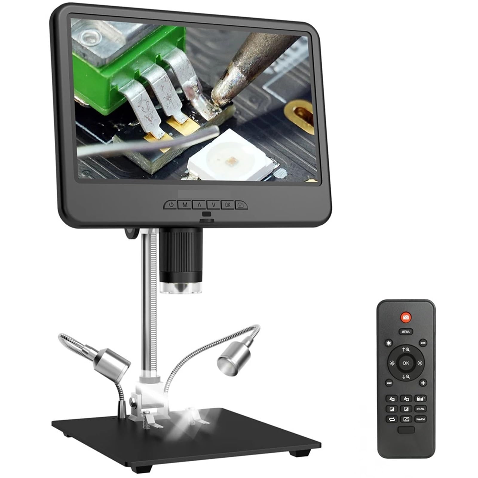 microscopio, Microscopio Digital AD210 De 10,1 Pulgadas con Pantalla LCD Ajustable For Herramientas Electrónicas, PCB/SMD, 1080P, For Soldadura para Adultos
