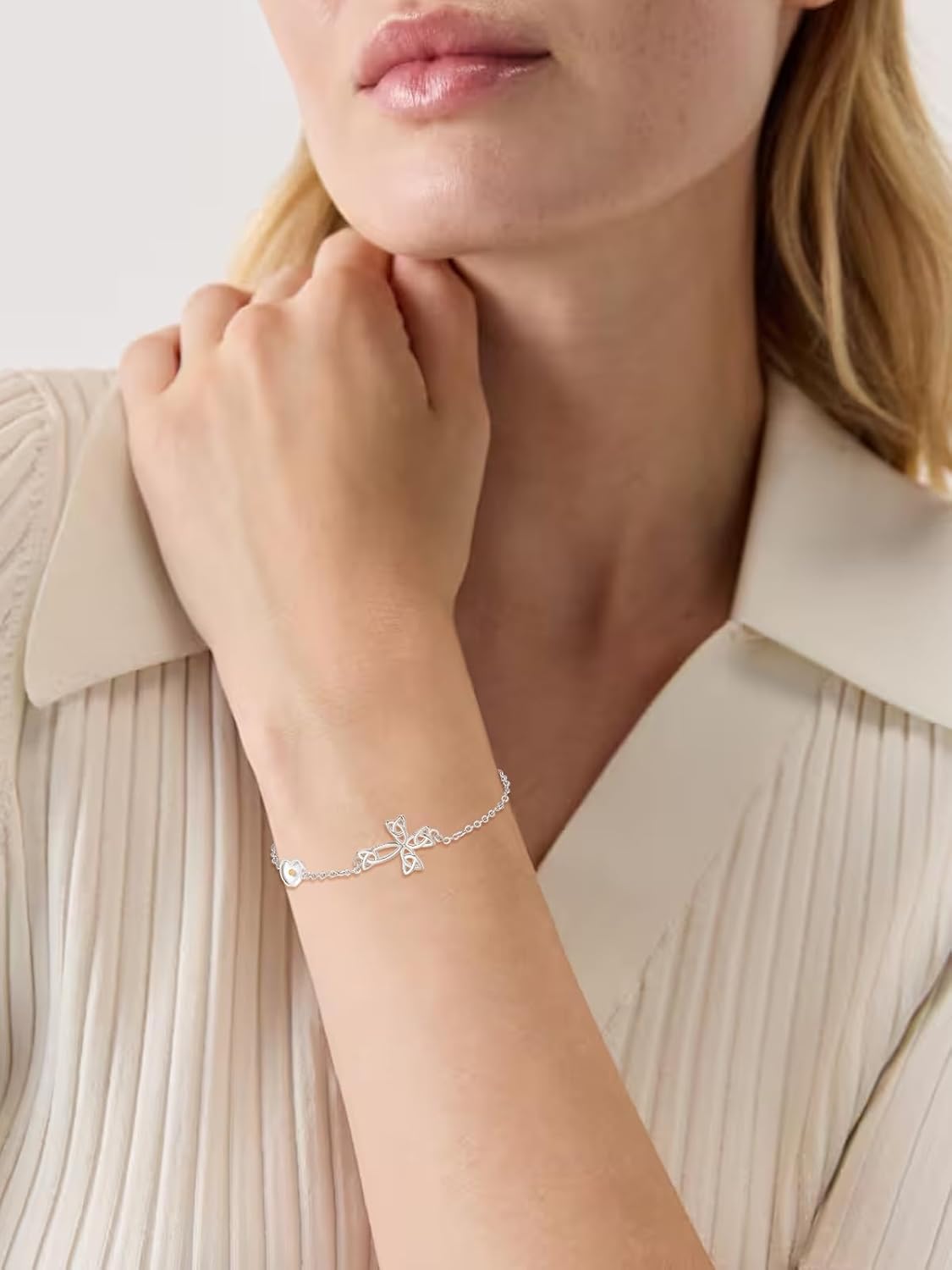 Palpitate Cross Bracelet for Women 925 Sterling Silver Faith Christian Themed Mustard Seed Jewelry Christmas Gifts - Image 4