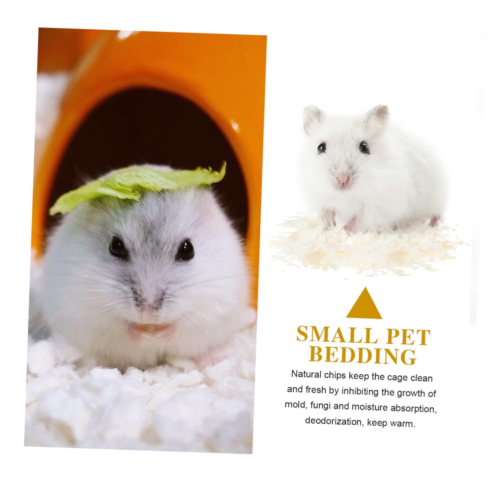 Beaupretty Litière Rongeur en Papier Blanc, Absorbante et Peu Poussiéreuse, pour Hamster et Lapin, Garde la Cage Propre,