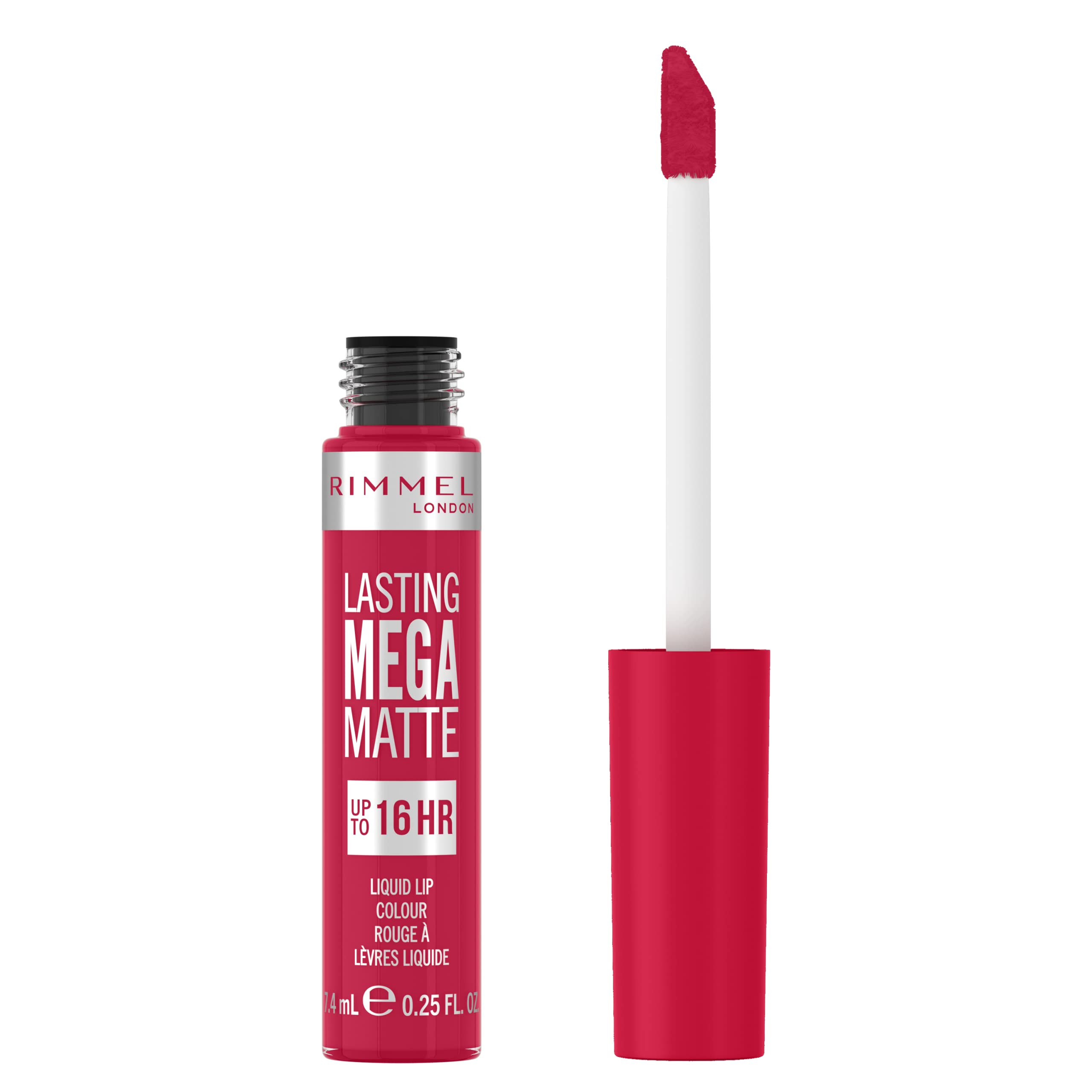 Rimmel London, Lasting Mega Matte, Labial fijo, 910, Fuchsia Flush, 7.4 ml