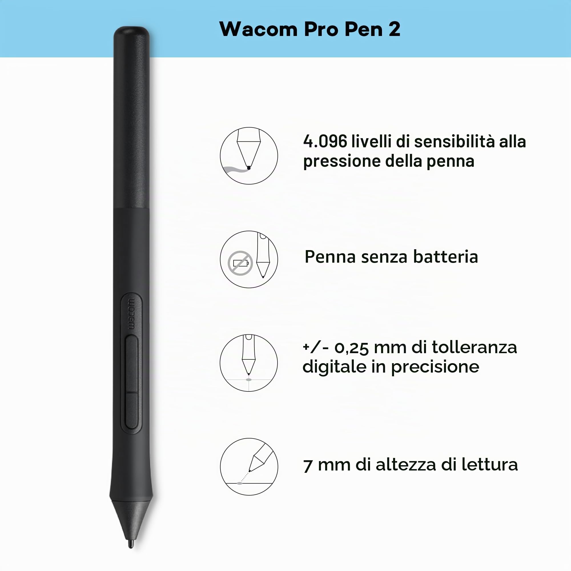 Wacom Intuos Medium Tavoletta Grafica – Tablet con Penna per Dipingere, Disegnare ed Editare Foto con penna sensibile alla pressione, Adatta per l’Home Office e l’E-Learning, Nero