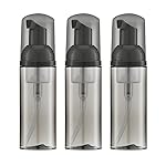 Owlyee 2oz Foam Bottle (3PCS) Empty Foaming Pump Dispenser for Hand Soap, Lash Cleanser, Shampoo to Travel (60ml, Black)