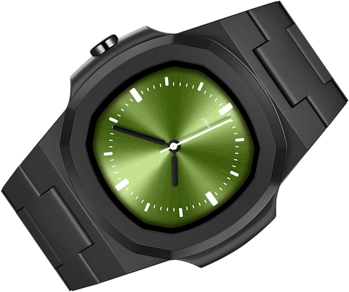Smart Sport Watch, Outdoors Leisure Sports Watch for Youth Rainproof 50M, Unique Design, 1 Year Standby Time, ABS Casing and Strap, 38mm Dial (Black Green)