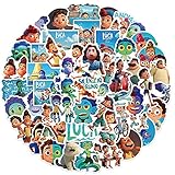 ZiyZiiy Luca Alberto Sticker, 50PCS Hot Disney Vinyl Waterproof Stickers Decals for Laptop Hydro Flask Water Bottle,Includes Sea Monster Luca, Alberto, Giulia, Ercole and Many More