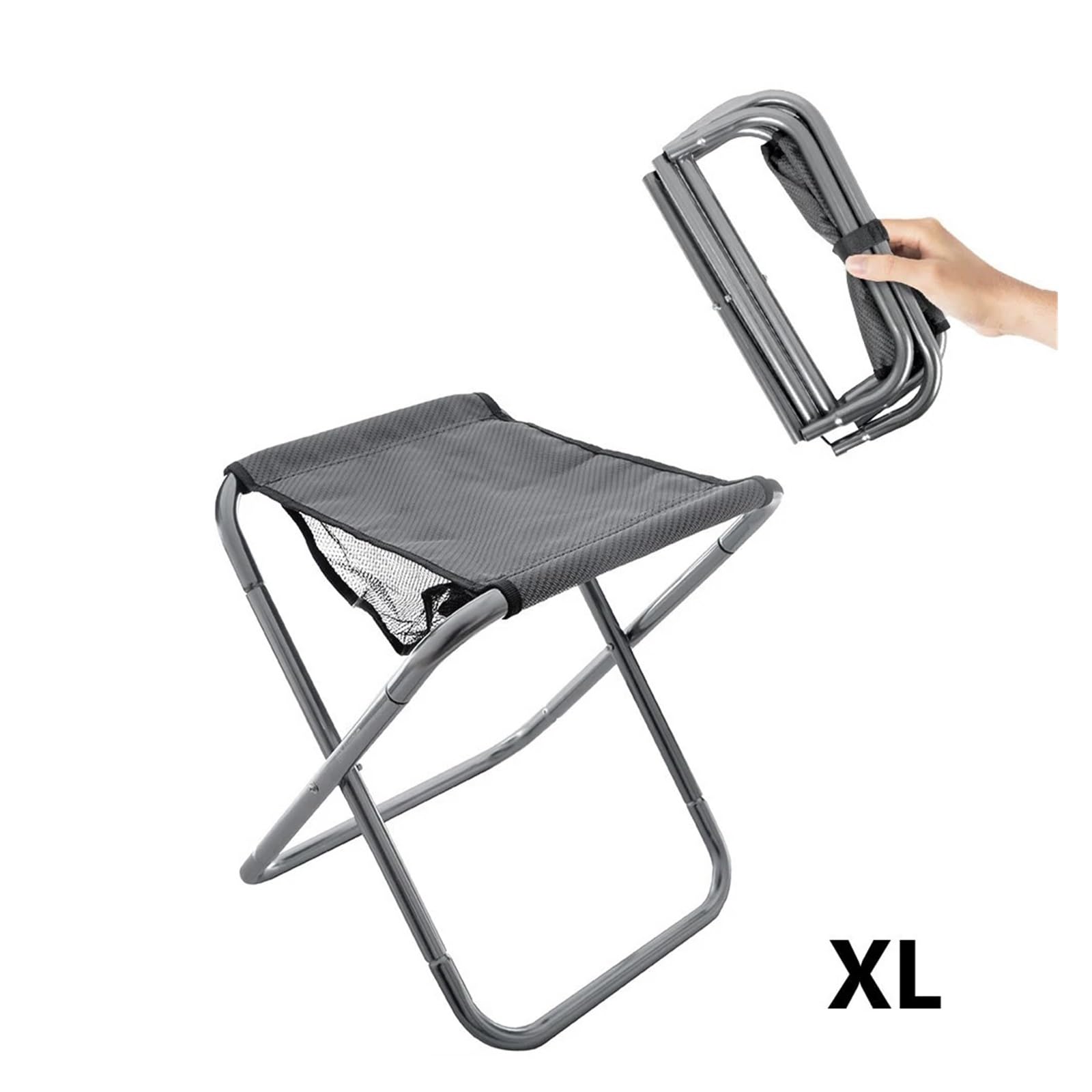 Tabouret Pliant Aluminium Ultra-léger pour Camping Pique-Nique pêche Voyage(Red)