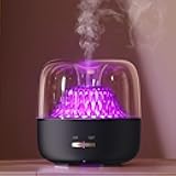 Small Essential Oil Diffuser for Home, Stylish Volcano Mountain View & Colorful Lighting, Aromatherapy Aroma Diffusers, Small Size for Personal Office Desk Bedroom Bathroom