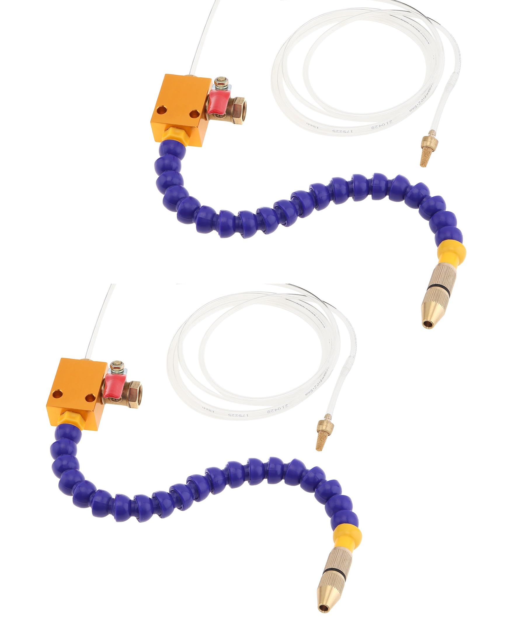 ChgImposs 2PC Mist Coolant Mist Lubrication System Unit, Metal Cutting Engraving Cooling Sprayer Machine with Air Pipe for CNC Lathe Milling Drill