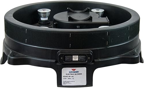 XPOWER BR-18L - Soplador de tubo diurno/noche para interiores y exteriores con luces multicolor para columnas inflables (18 pulgadas de diámetro)