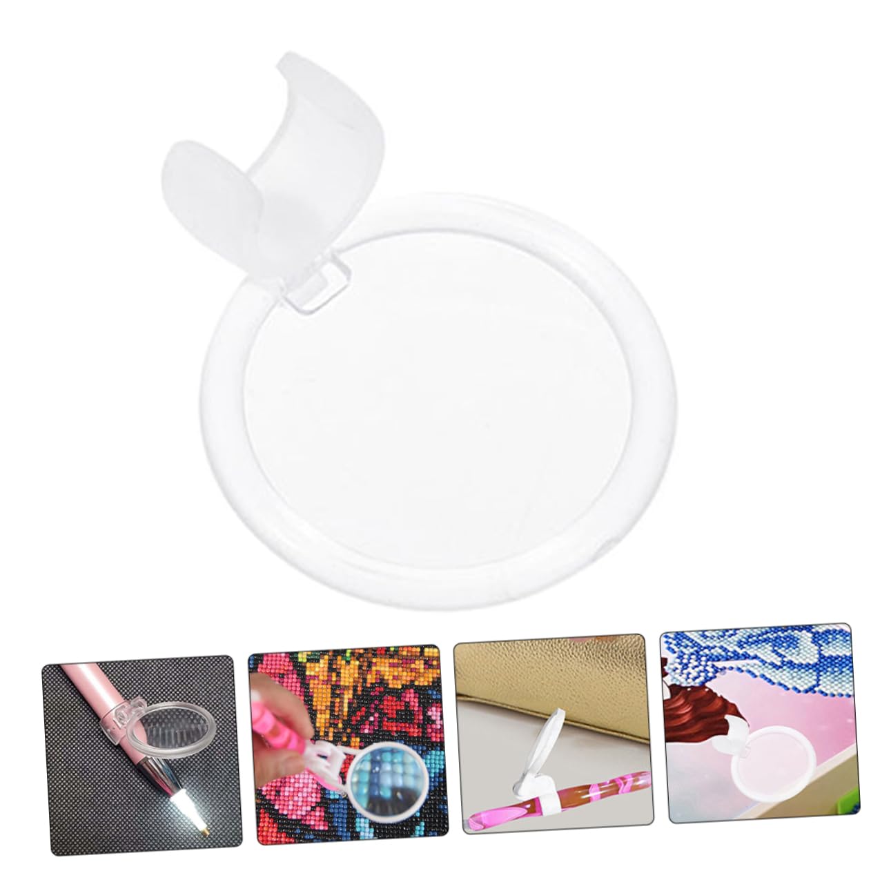ARTIBETTER 5 Sätze Punktbohrer Stifthalter Vergrößerungsspiegel Lupe Diamantlupen Juwelierlupen Juwelierlupe Schmucklupe Triplet Juwelierlupe Weißer Kunststoff 8 Stücke * 5