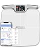 Smart Scale for Body Weight with BMI, Body Fat, Muscle Mass, Water Percentage, 8 Electrode Dual Frequency High Precision Bathroom Scale, Scale with App, 56 Body Composition Measurement (White)