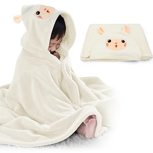 Miniatura 1 de ROMASA Toalla de baño para bebé, toalla con capucha ultra suave, altamente absorbente, manta para niños pequeños, regalos de ducha para niños y