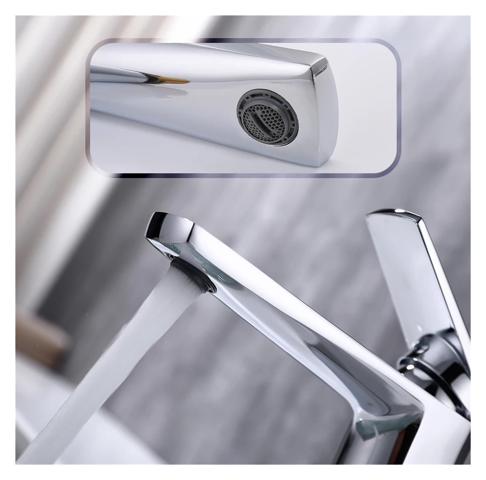 Luksusowe baterie łazienkowe Bateria umywalkowa Bateria zlewozmywakowa Bateria z ciepłą i zimną wodą Mosiądz Chrom Czarny Szczotkowane złoto(Brushed Grey Faucet)