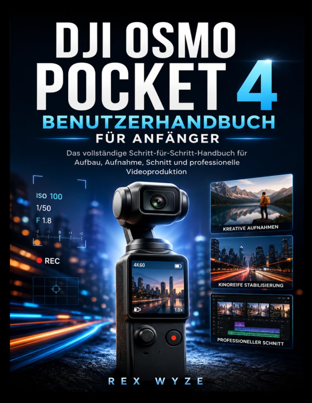 DJI Osmo Pocket 4 Benutzerhandbuch für Anfänger: Das vollständige Schritt-für-Schritt-Handbuch für Aufbau, Aufnahme, Schnitt und professionelle Videoproduktion