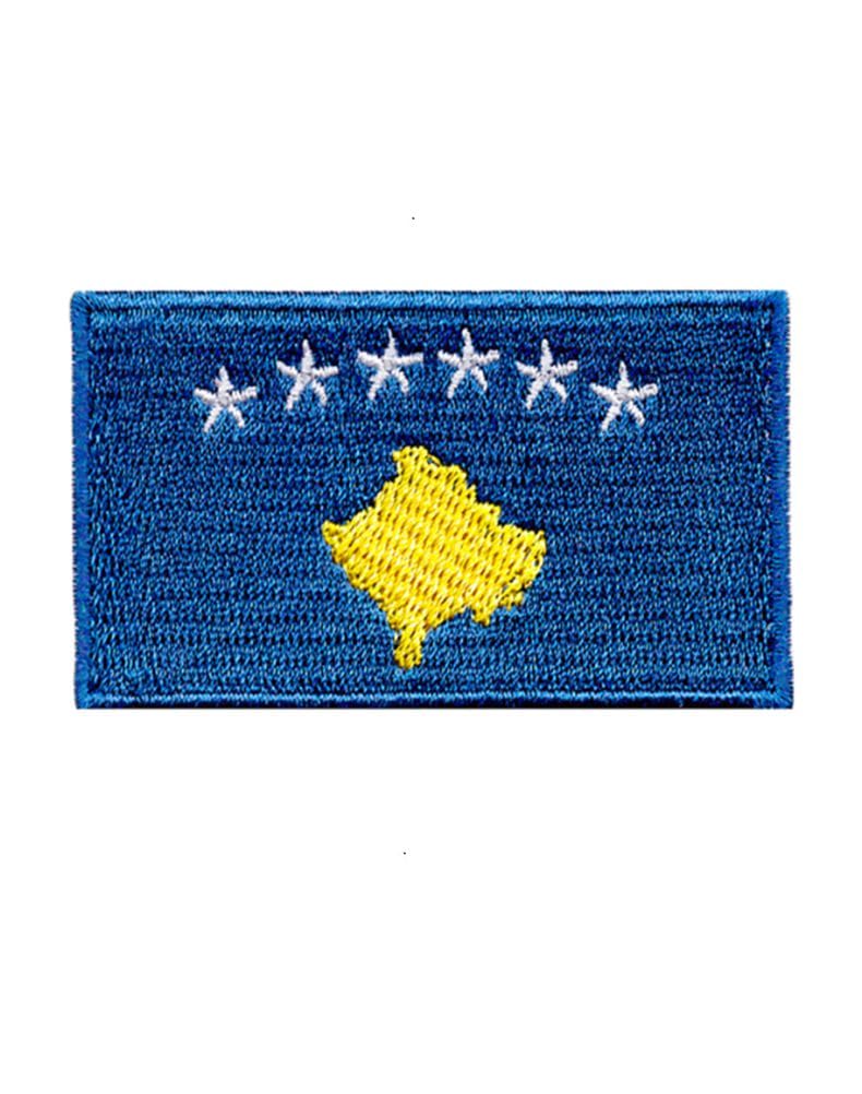 Ysmzzmsy 1 PCS （2.5x1.5 inch） Kosovo Flag Patches Iron On or Sew On Embroidered Tactical Military National Kosovo Patch (Kosovo)