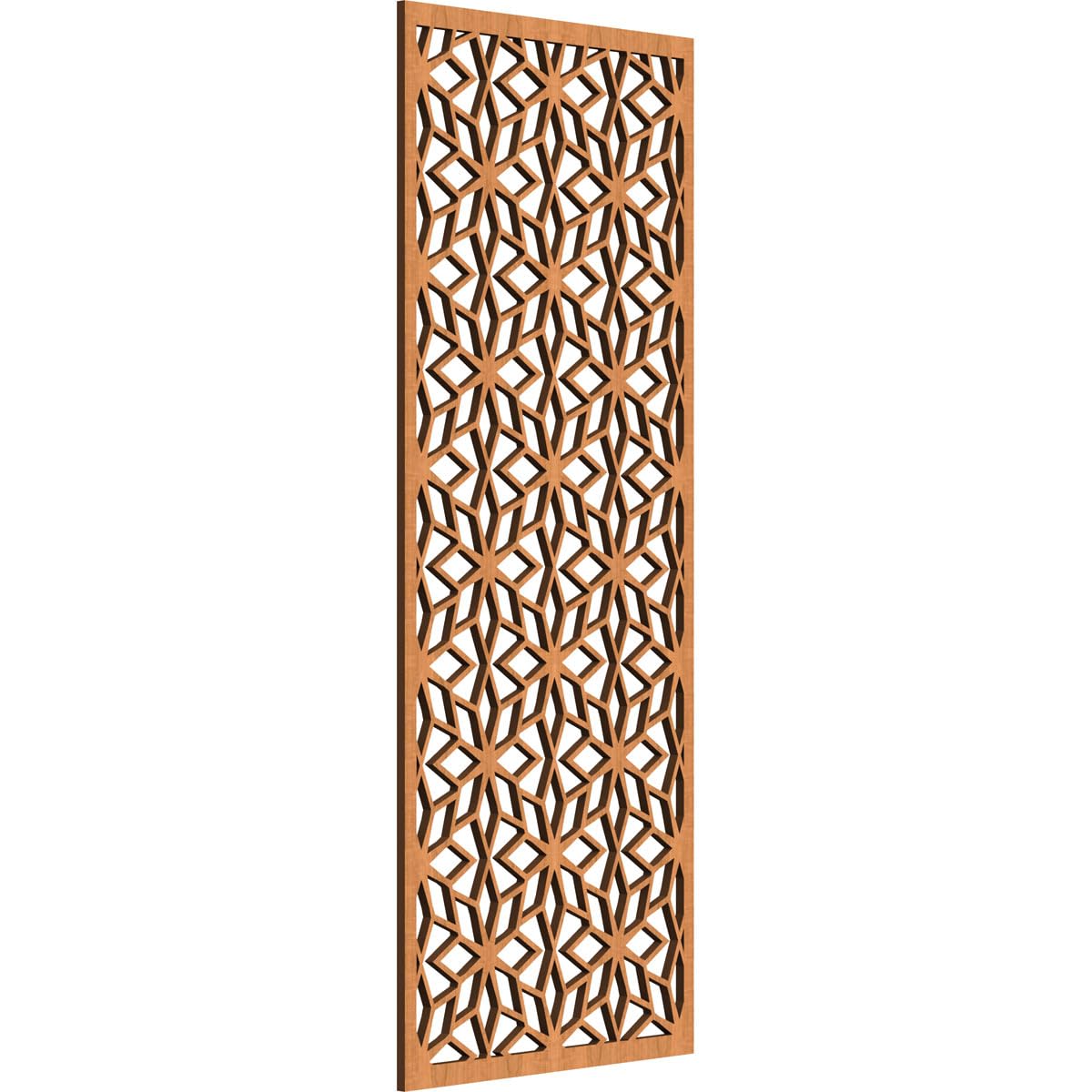 Lake Decorative Pierced Fretwork Wood Wall Panels, 13 3/8"W x 34 3/8"H x 1/4"T, Cherry
