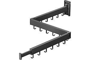 Retractable Laundry Room Hanging Rack: Space-Saving, Tri-Fold Wall-Mounted Solution for Every Laundry Room