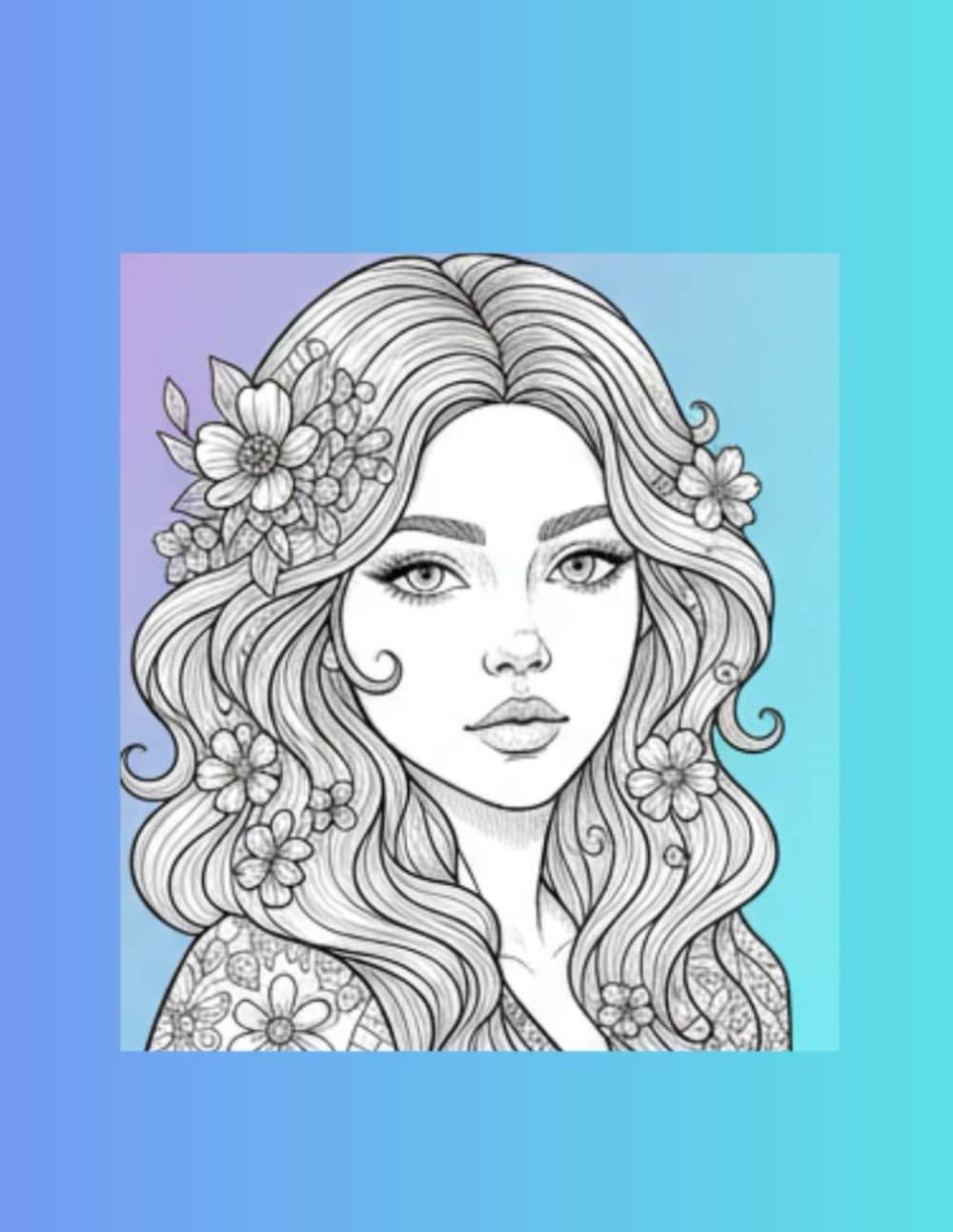 Beautiful Faces: A Relaxing Portrait Coloring Book for Teens and Adults: 35 Unique Artistic Human Illustrations for Stress Relief and Creativity